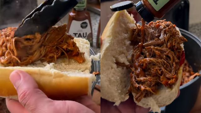 Cómo hacer sándwiches de tapa de asado desmechada.