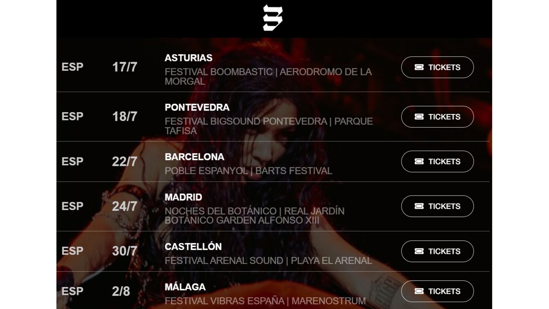 Las próximas fechas de shows que tiene María Becerra.