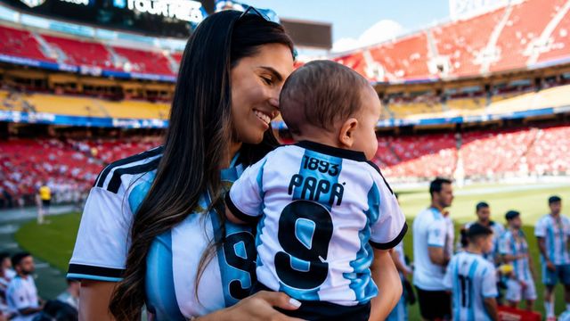 El incómodo momento que atravesó la novia de Julián Álvarez con su bebé en la tribuna que se hizo viral.