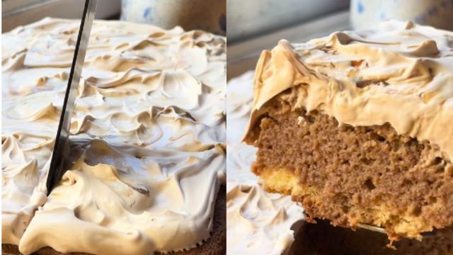 Torta húmeda de café, chocolate y dulce de leche, muy fácil de hacer.