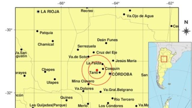 El sismo tuvo una magnitud de 2,6 y fue sentido levemente en Carlos Paz y otras localidades de Punilla.