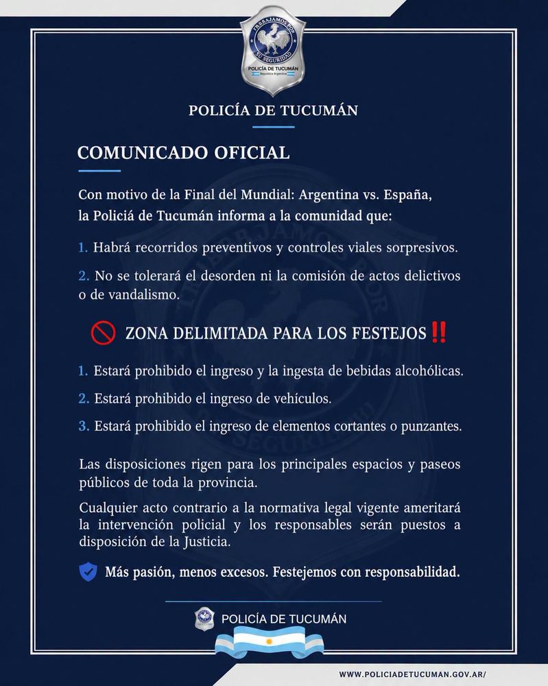 La fuerza delimitó una zona para los festejos con restricciones al alcohol, los vehículos y los elementos cortantes.
