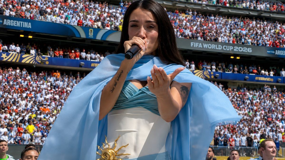 Así fue la interpretación del himno argentino por parte de María Becerra en la final del Mundial 2026