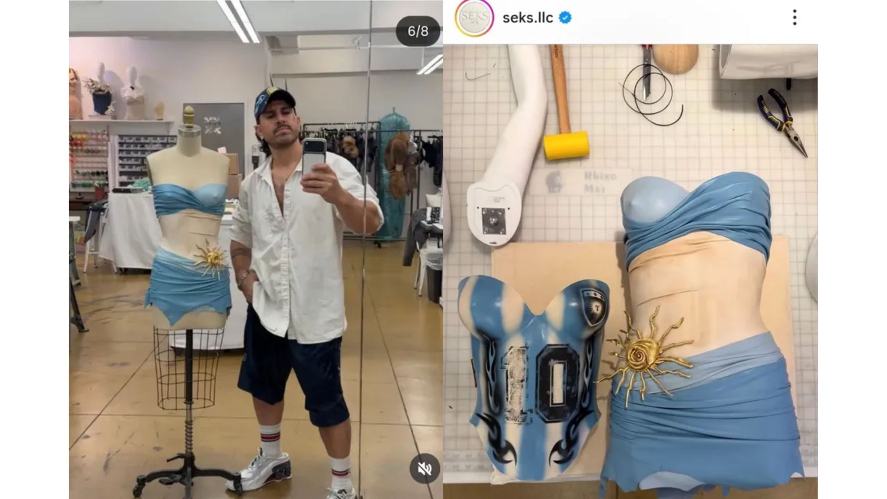 El diseñador mostró el proceso en redes sociales.