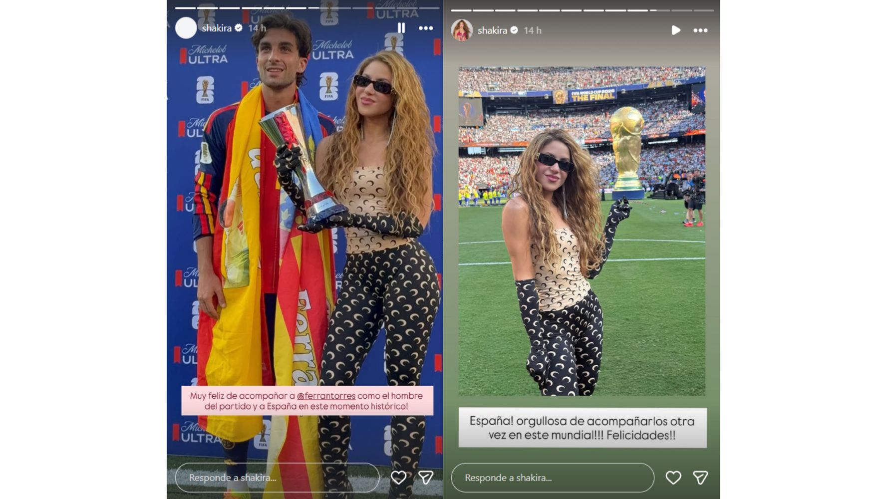 La publicación de Shakira en redes.