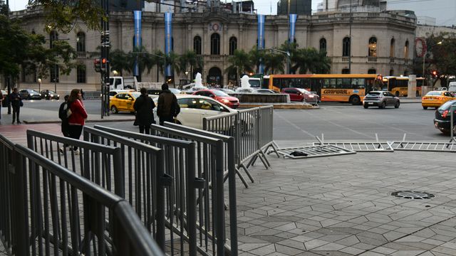 Patio Olmos tras los festejos de la Selección Argentina. 
