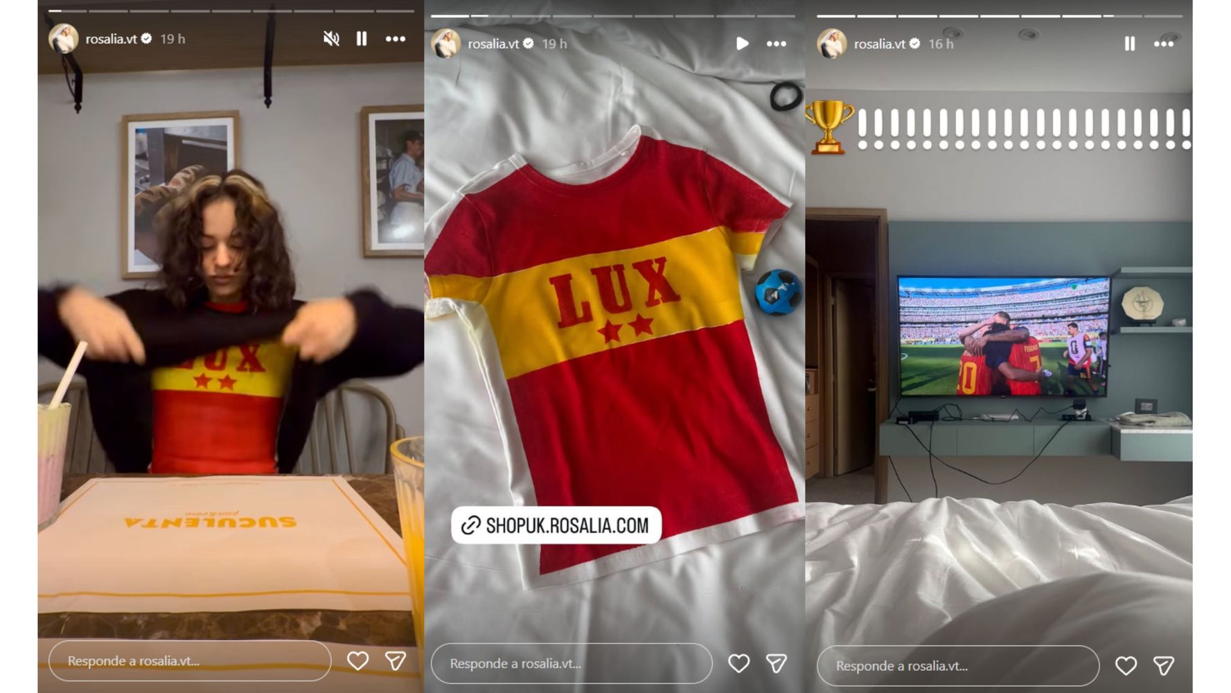 Las fotos de Rosalía antes y post triunfo.