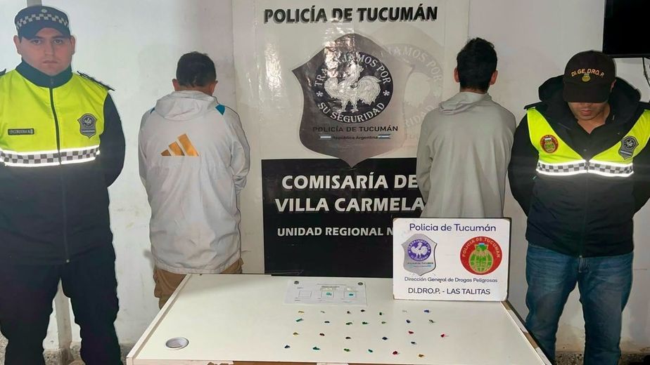 Dos aprehendidos por tenencia de cocaína en Villa Carmela