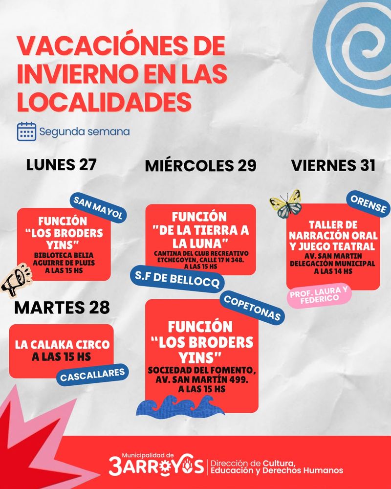 Vacaciones en las localidades
