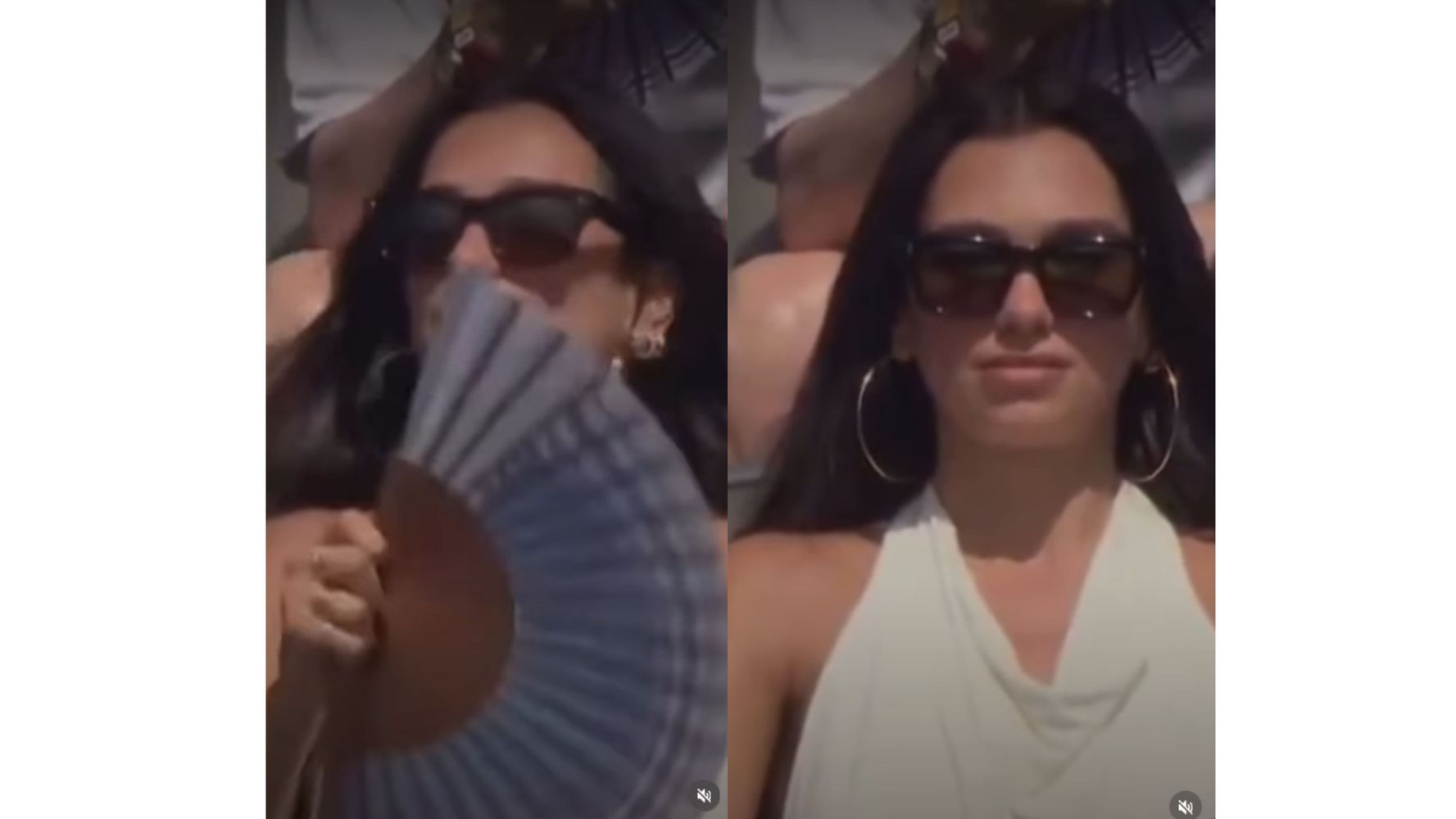 Dua Lipa sorprendió con su aparición en el palco.