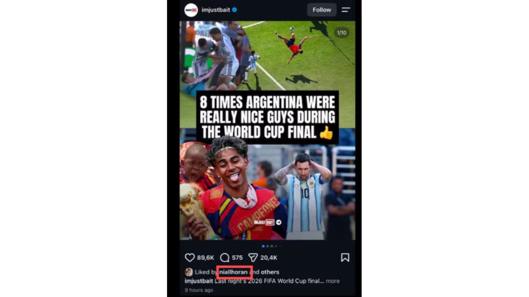 Los likes de la polémica.