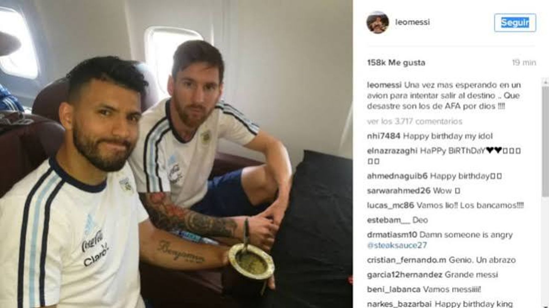 El posteo del capitán que revolucionó las redes sociales.