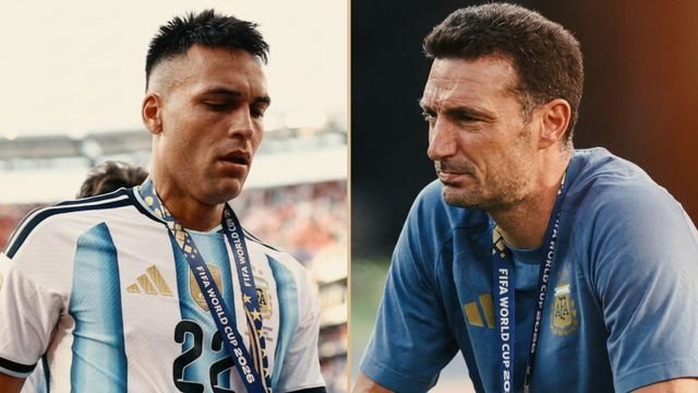 El delantero del Inter reaccionó a una publicación en la que se cuestiona al entrenador argentino por no haberlo puesto en la final de la Copa del Mundo.