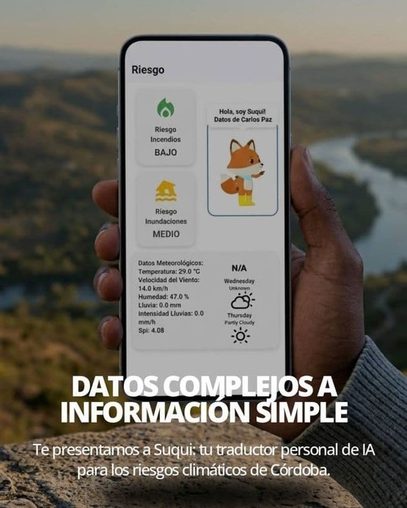 La startup utiliza dos modelos de inteligencia artificial programados desde cero por las estudiantes para procesar datos meteorológicos en tiempo real. (Gentileza)
