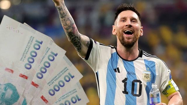 Lionel Messi en el billete