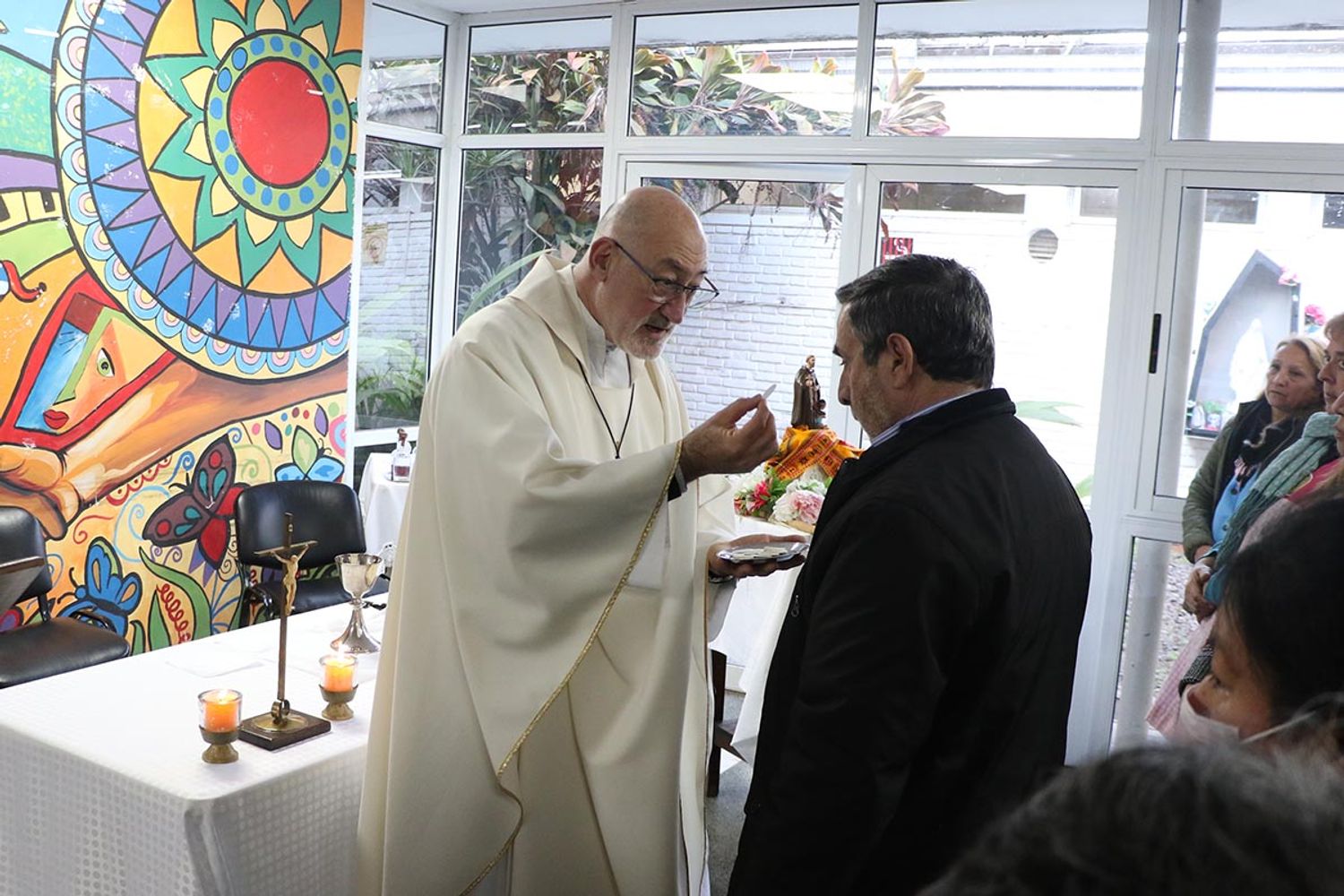 El ministro participó de la misa en honor a San Francisco Solano, presidida por monseñor Roberto Ferrari.