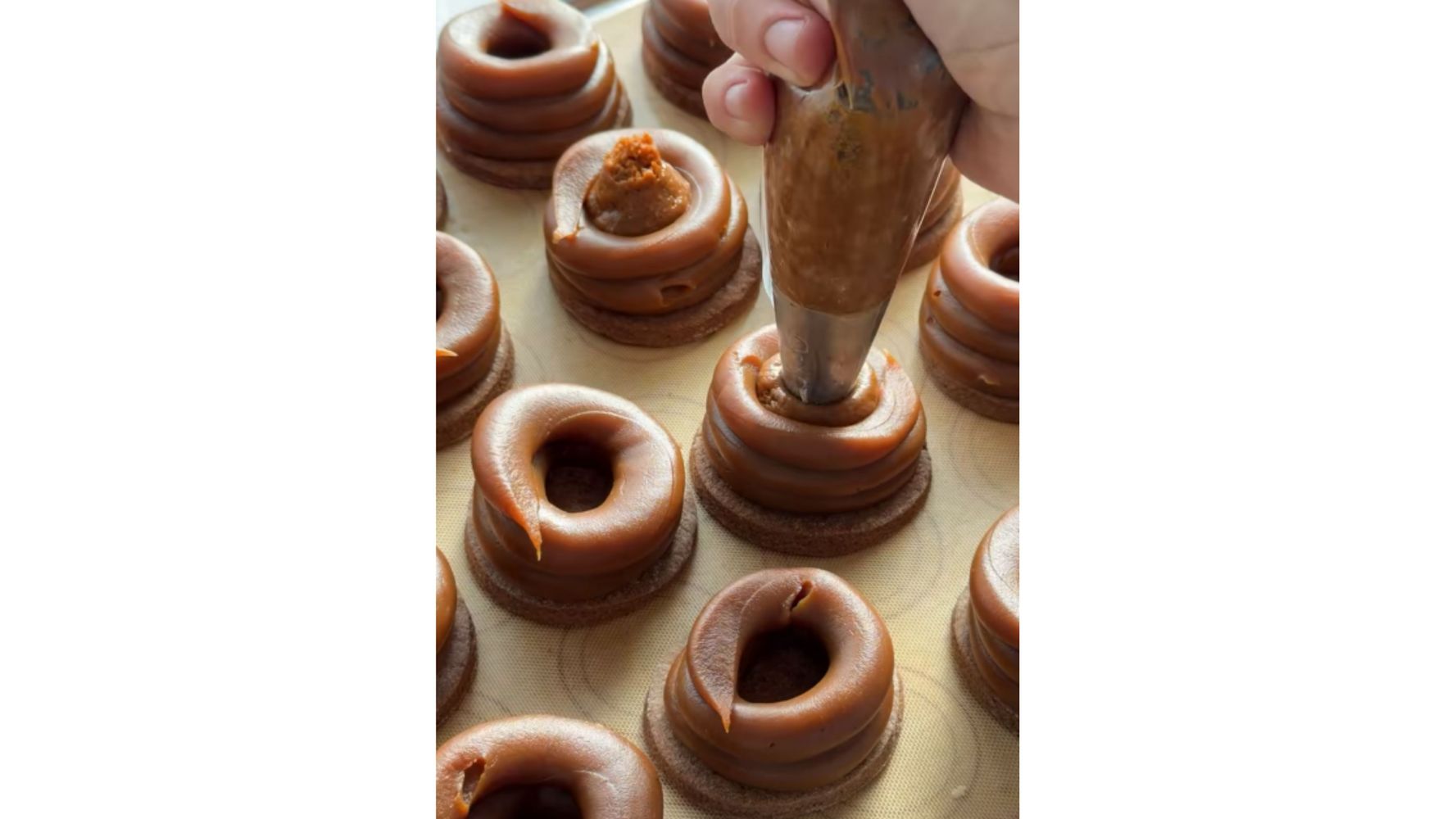 El corazón de dulce de leche aireado.