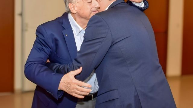Horacio Muratore junto a Regino Amado