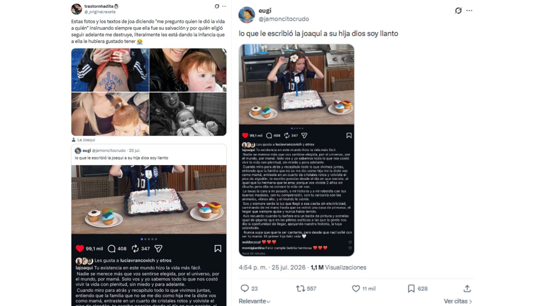El mensaje tuvo gran repercusión en las redes.