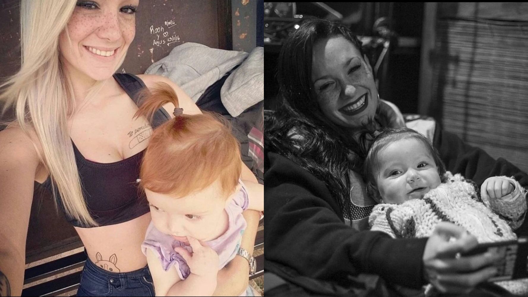 Las fotos de La Joaqui con su hija de bebé.