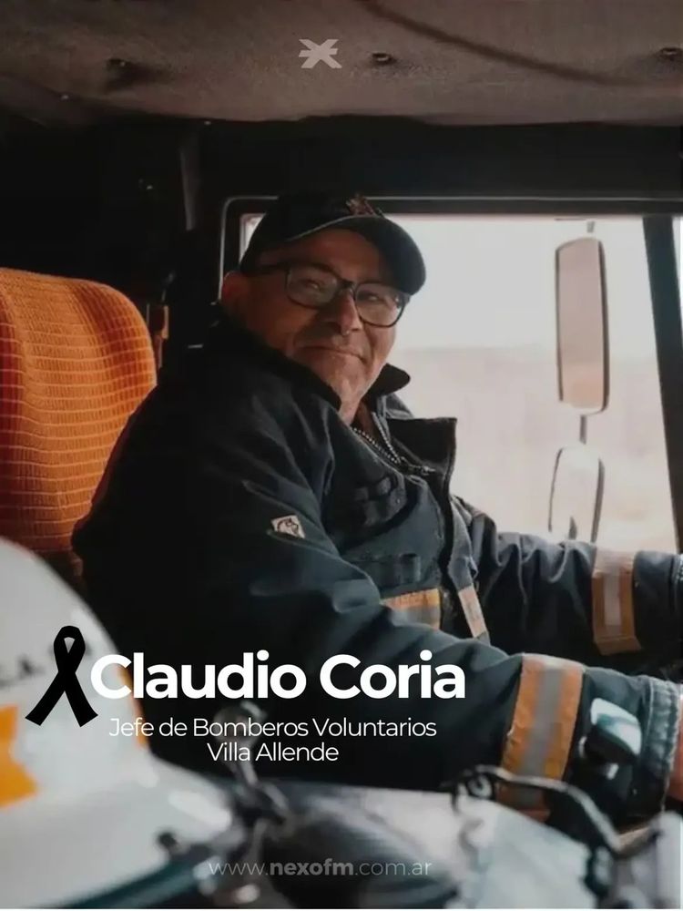 Mensajes de despedida para Claudio Coria, histórico bombero.