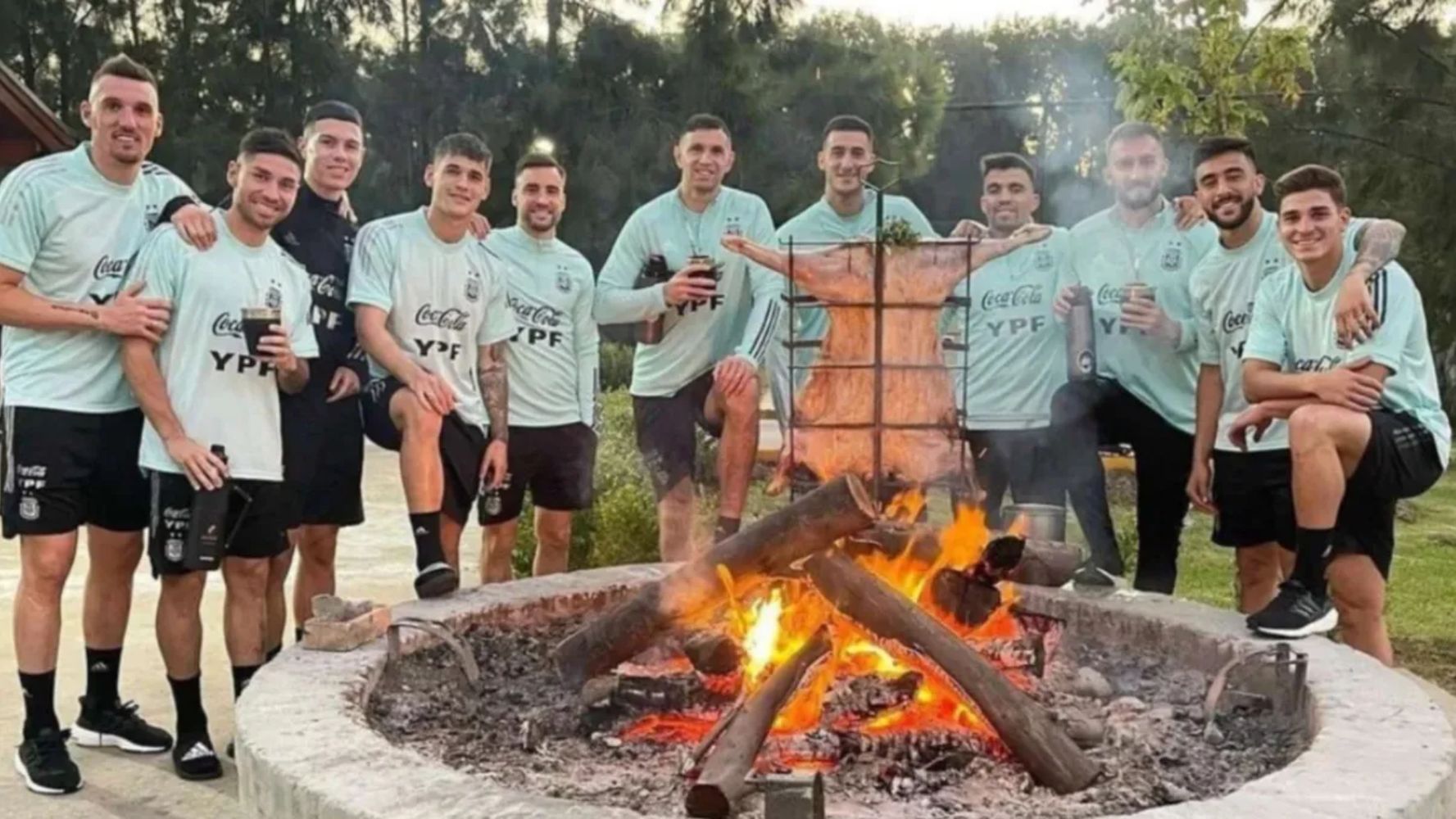 Asado, una costumbre en la Scaloneta