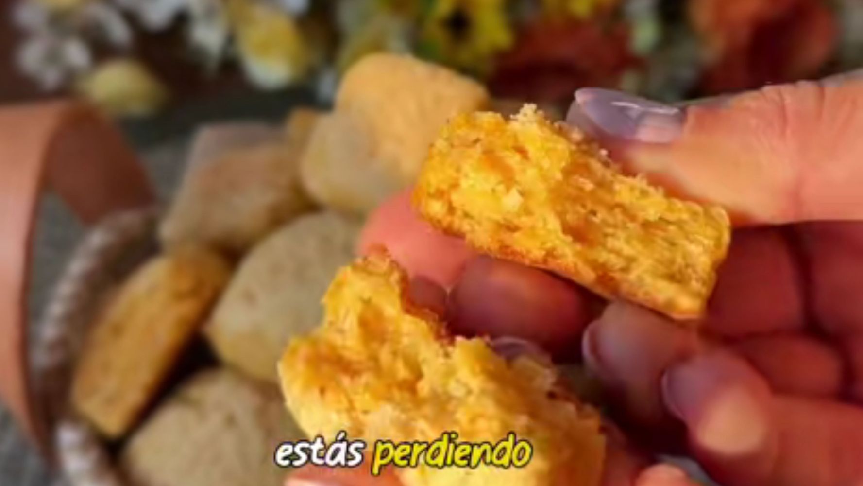 Así quedan los bizcochitos por dentro.