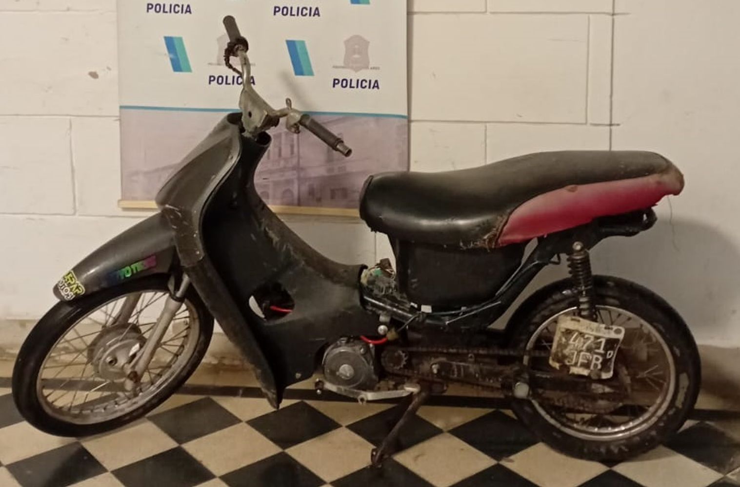 Aprehendido por circular en moto robada