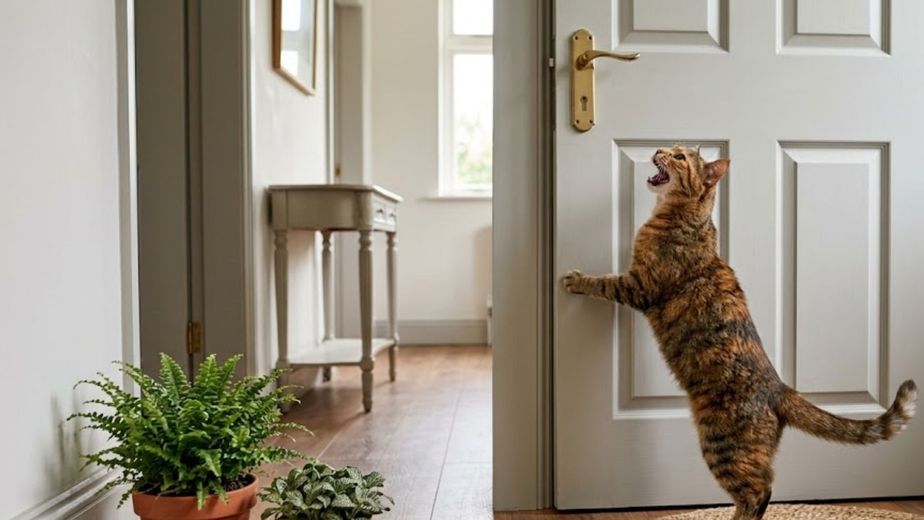 Veterinarios revelaron que los gatos no maúllan frente a una puerta cerrada solo porque quieran entrar