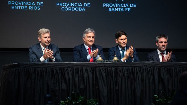 Rogelio Frigerio, Martín Llaryora y Maximiliano Pullar
