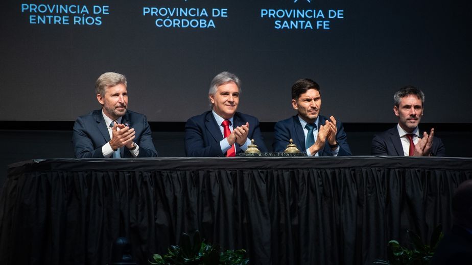 Rogelio Frigerio, Martín Llaryora y Maximiliano Pullar