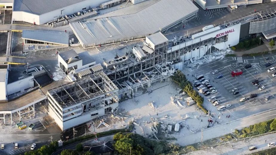 Terremoto en Japón: el dramático video que muestra el colapso del shopping durante el sismo