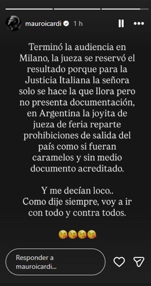 El descargo de Mauro Icardi