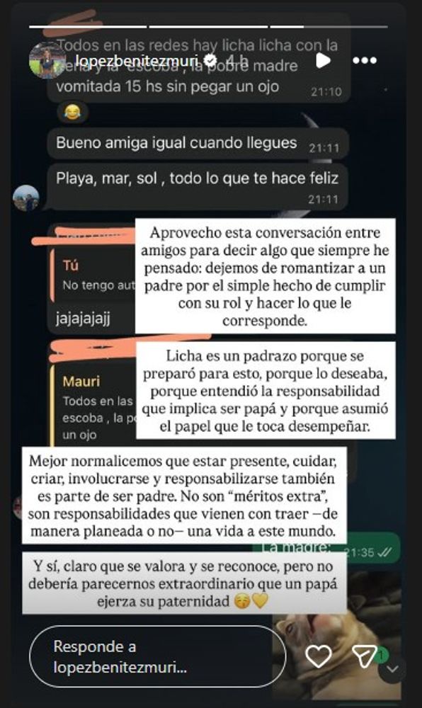 Muri López Benitez y Lisando Martínez con su hija Aurora