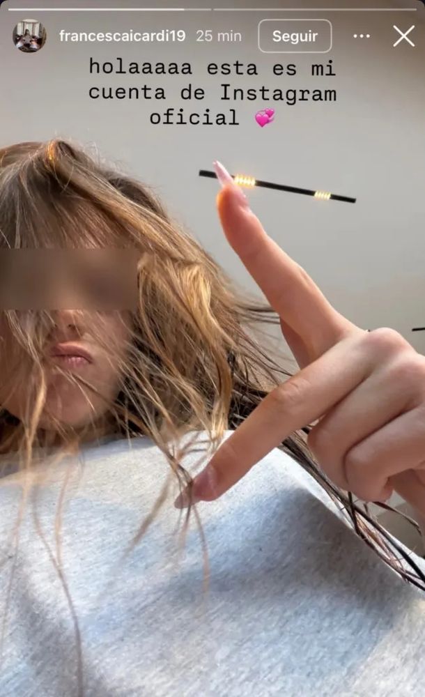 Francesca Icardi usó las redes sociales para pedir volver a Argentina