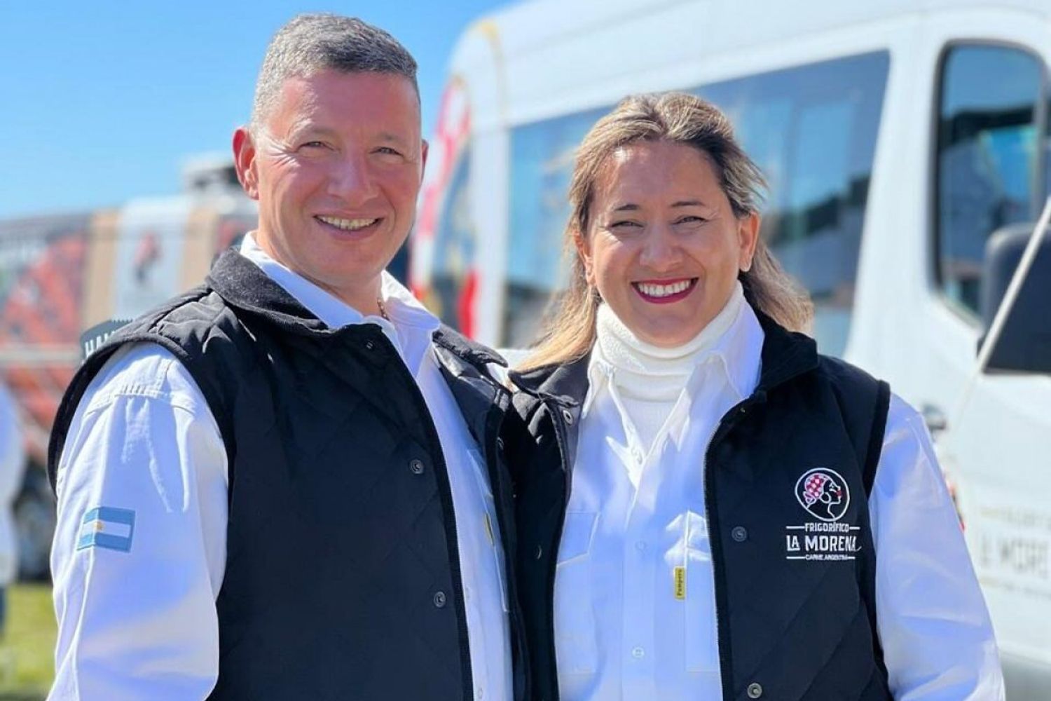 Alejandro Piri junto a Valeria Bogoni de Frigorifico La Morena.