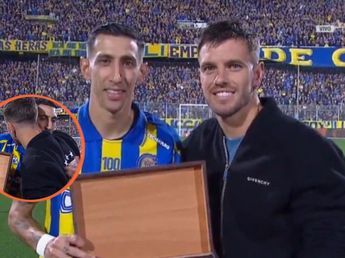 El detalle en la campera de Giovani Lo Celso que llamó la atención durante su homenaje en Rosario Central