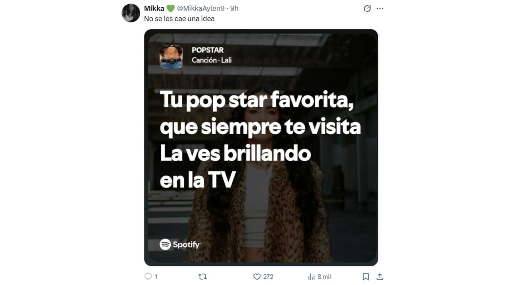 La letra de Lali Espósito.