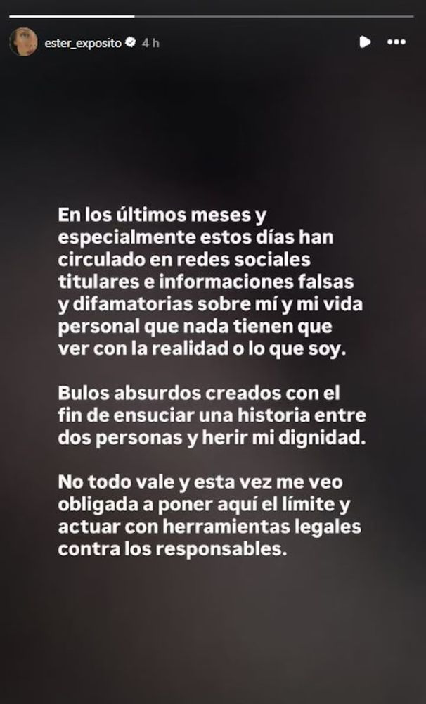 Ester Expósito en Instagram.