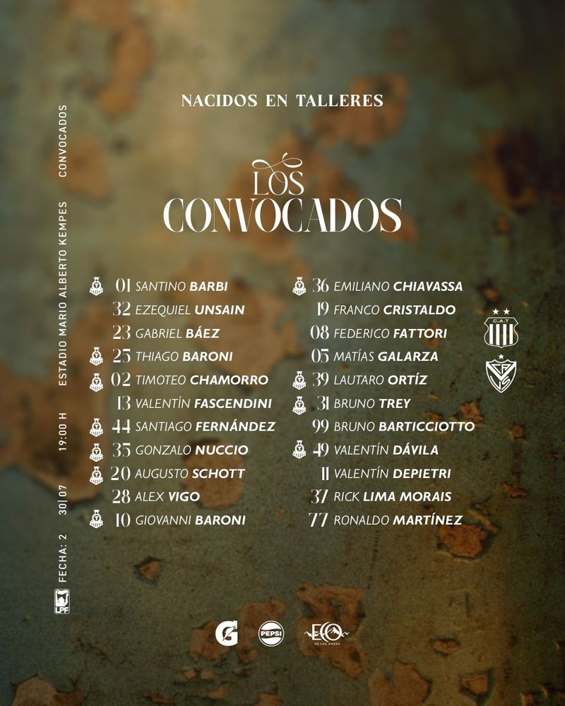 Talleres vs Vélez.