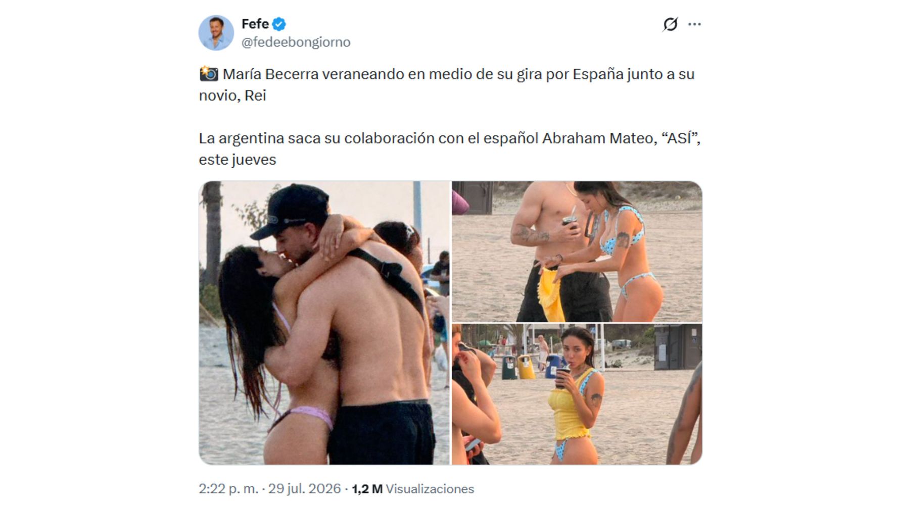 Las fotos fueron publicadas por Fede Bonggiorno.