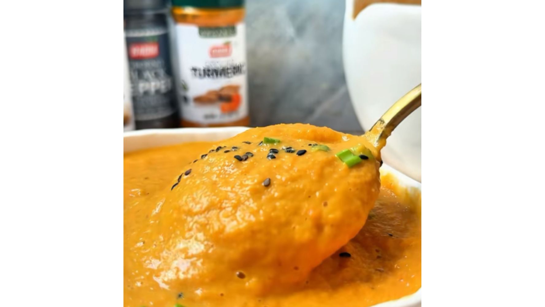 Así de cremosa queda esta sopa.