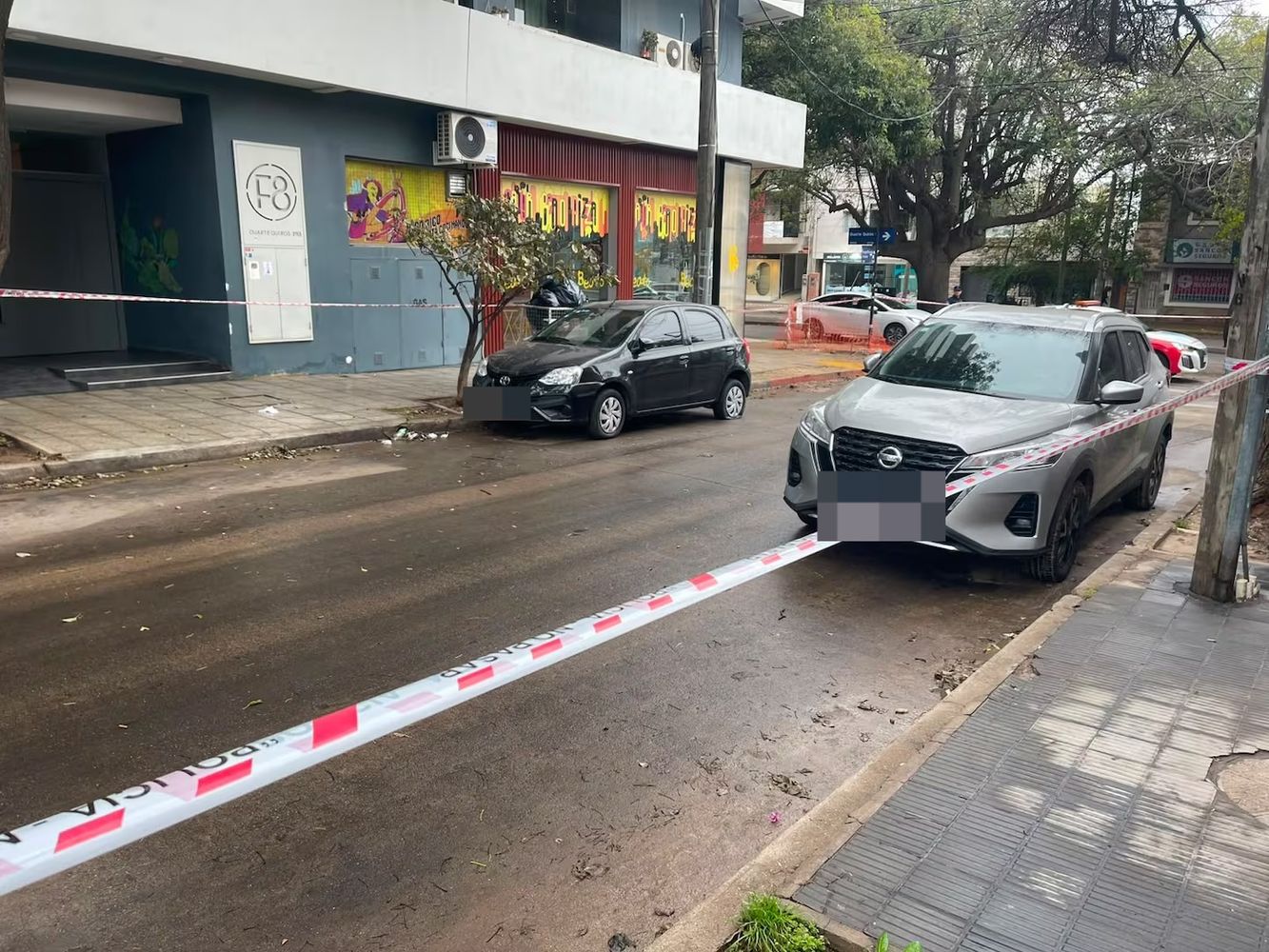 La escena del robo en Córdoba.