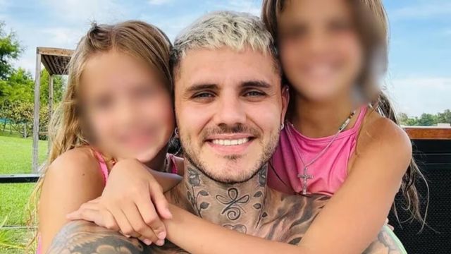 Mauro Icardi y sus hijas
