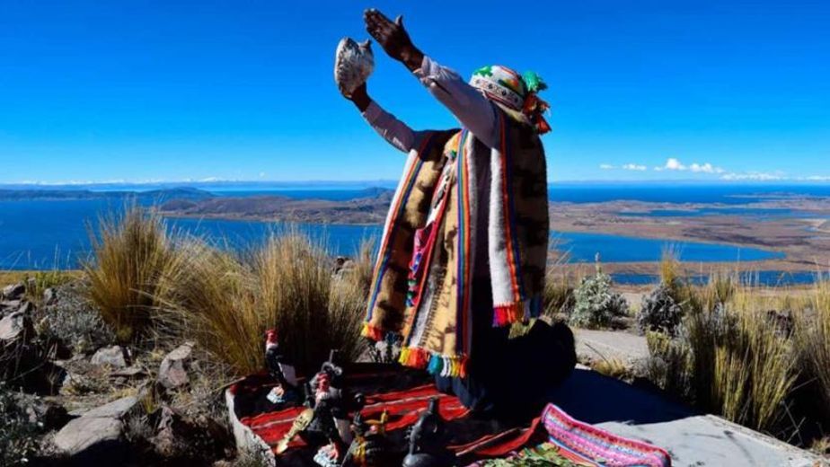 Ceremonia de la Pachamama en El Mollar.