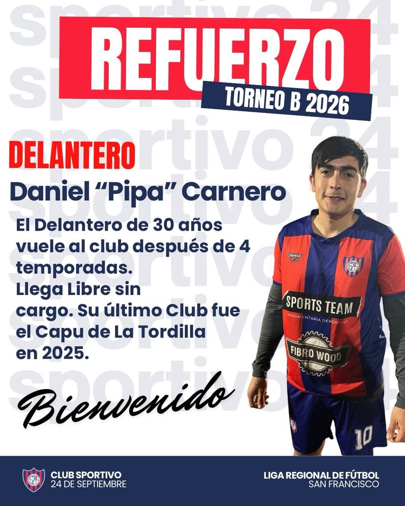 Incorporaciones Fútbol Sportivo 24 de Septiembre