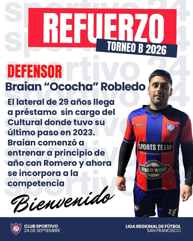 Incorporaciones Fútbol Sportivo 24 de Septiembre
