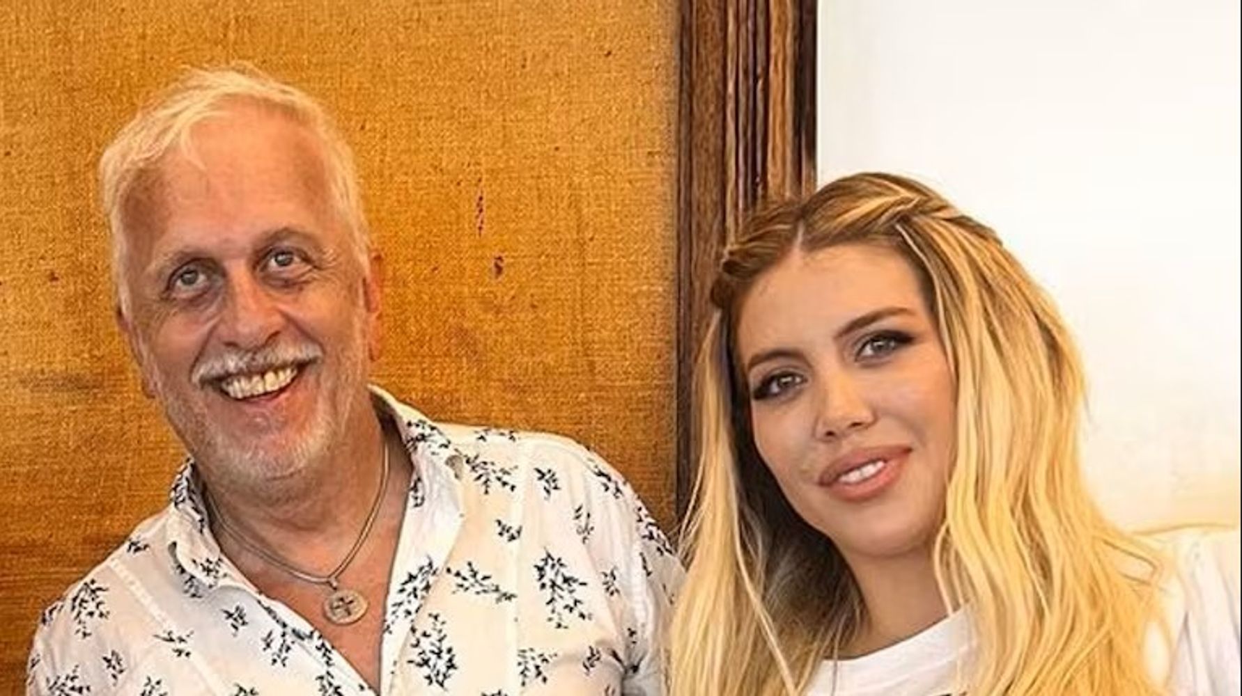Wanda Nara y su papá Andrés Nara 