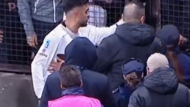 El capitán de Platense, Ignacio Vázquez (ex Belgrano), casi se toma a golpes con un hincha tras la goleada de Talleres.
