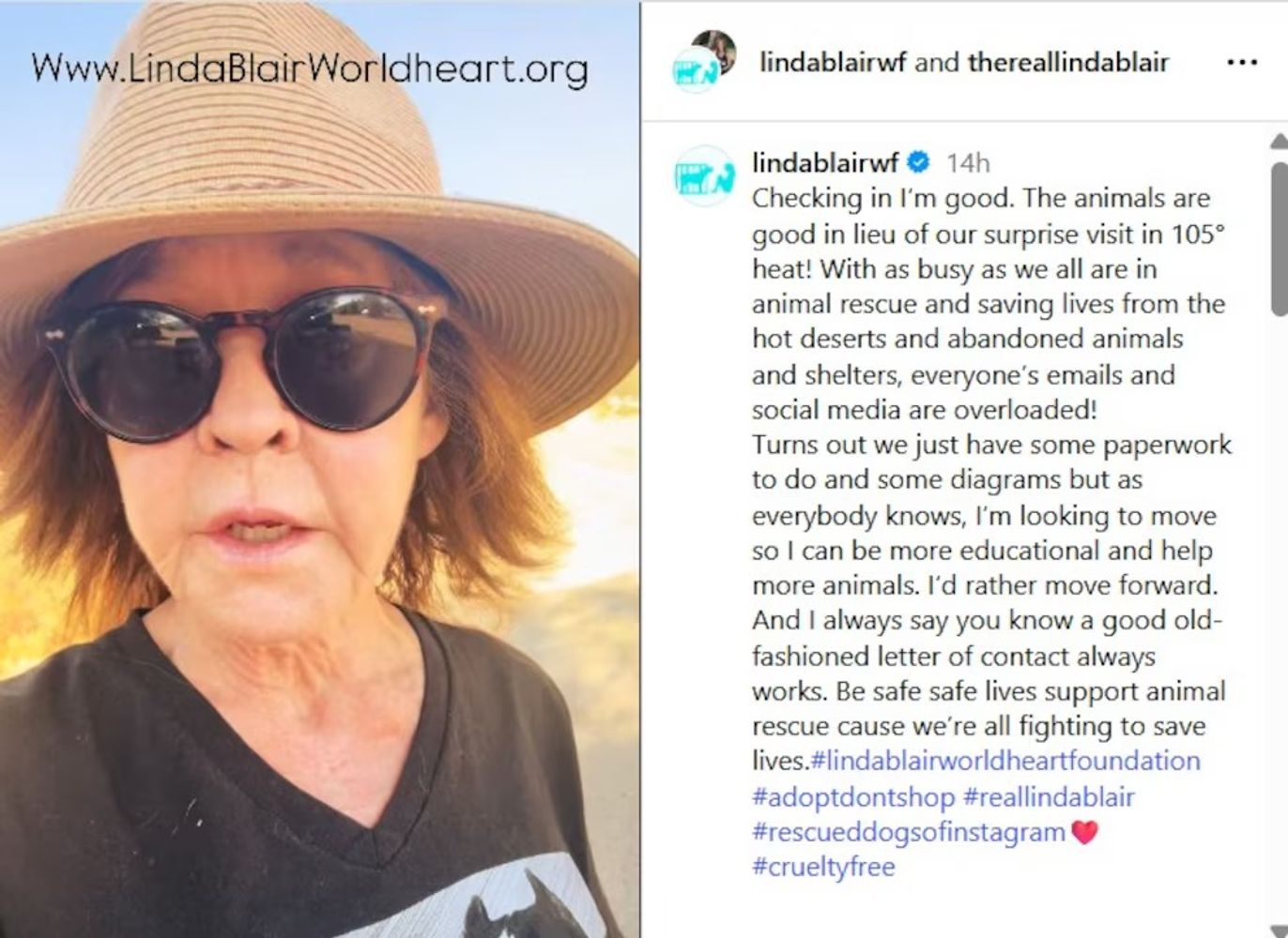 Linda Blair esclareció la situación.
